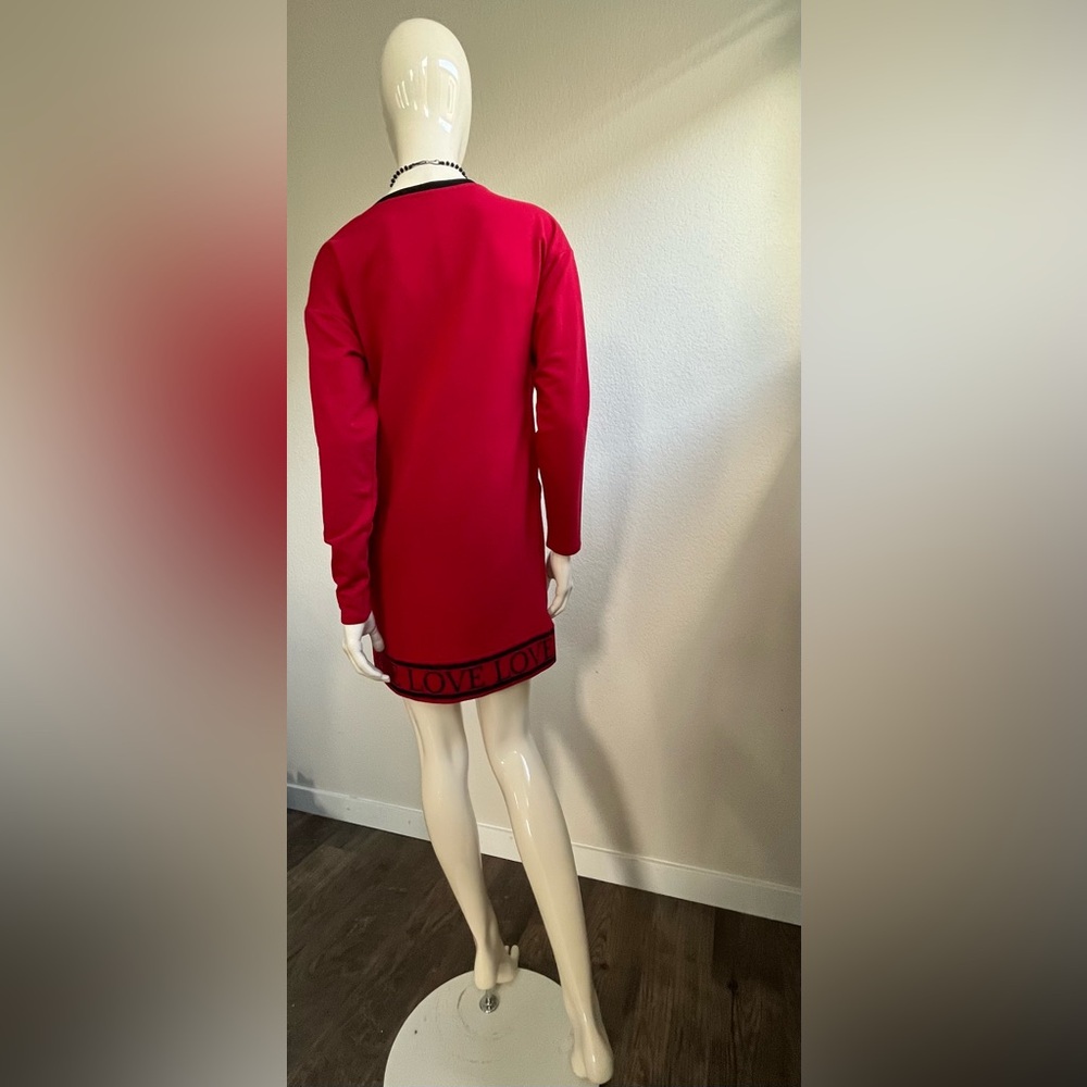 Soho Red Sheath Dress with Dolman Sleeves - Picture 3 of 5